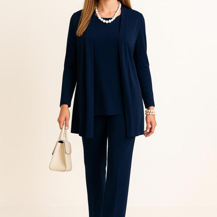 Viv - Cardigan, Top & Trousers Set