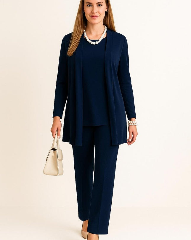 Viv - Cardigan, Top & Trousers Set