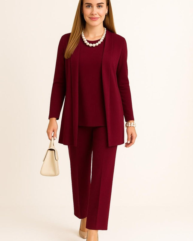 Viv - Cardigan, Top & Trousers Set
