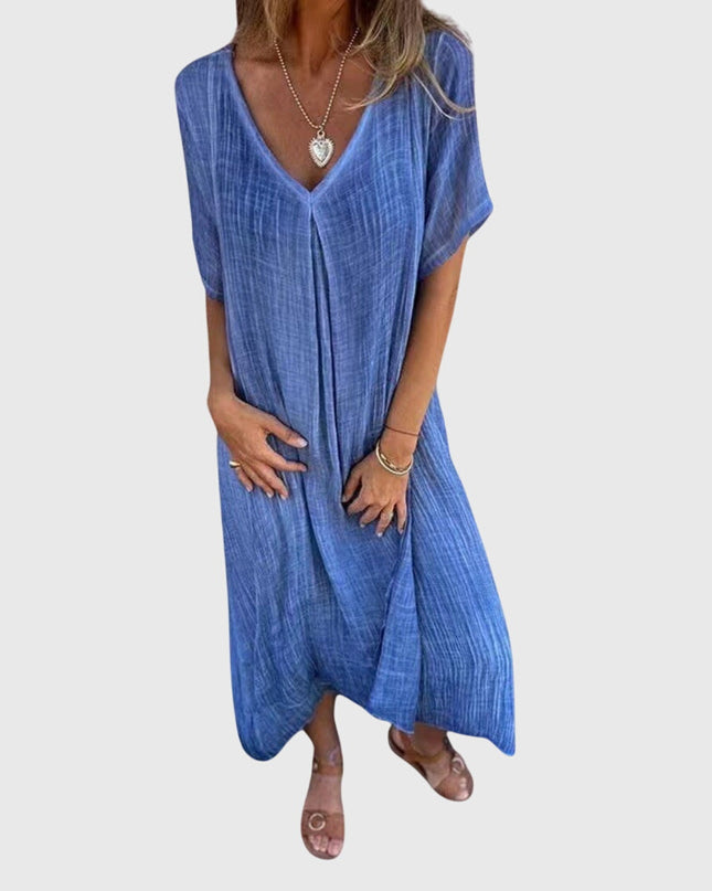 Fiona – Elegant Lightweight V-Neck Dress
