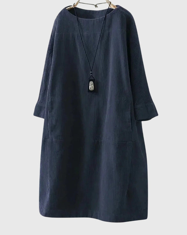 Grace | Relaxed Corduroy Midi Dress