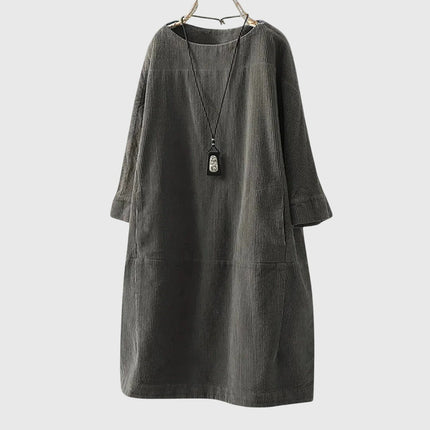 Grace | Relaxed Corduroy Midi Dress
