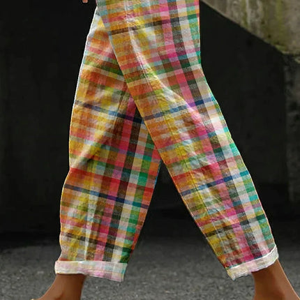 Women's Pants | Check Pattern Pocket