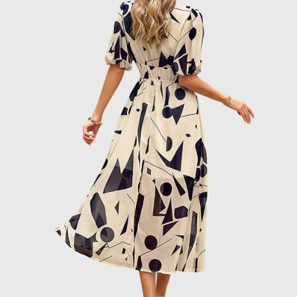 Merlin | Flattering Floral Midi Dress