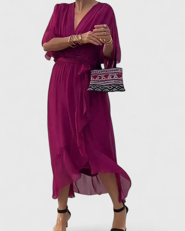 Nada | Elegant V Neck Dress