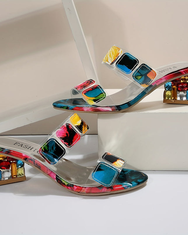 Sandals for  Women | Open Toe Decorative Block Heel