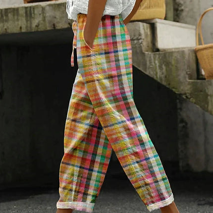 Women's Pants | Check Pattern Pocket