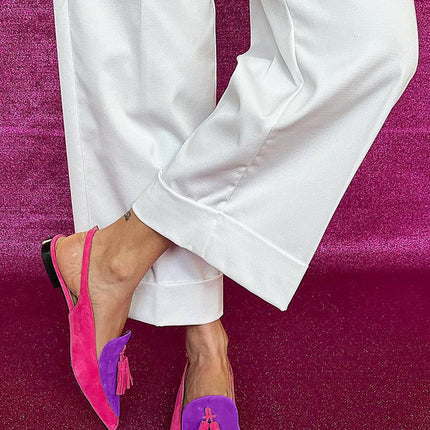 Loafers for Women | Slingback Pointed Toe Tassel
