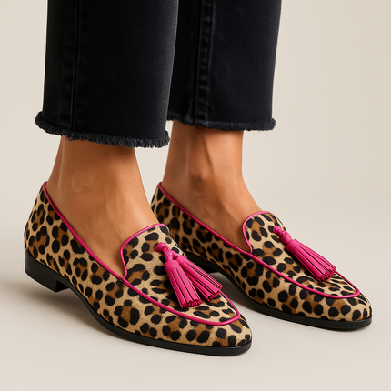 Loafers for Women | Slip On Patterned Print