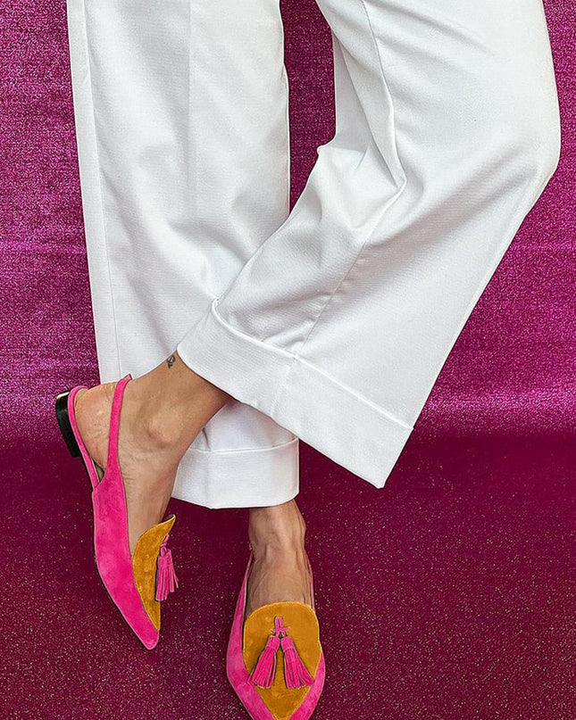 Loafers for Women | Slingback Pointed Toe Tassel