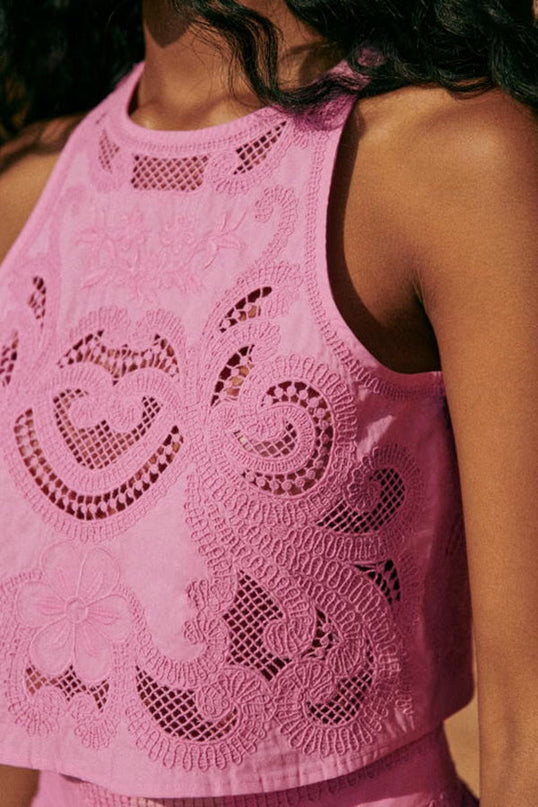 Misha | Pink Lace Set