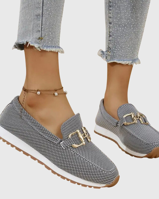 Loafers For Women | Decorative Hardware Closed Toe