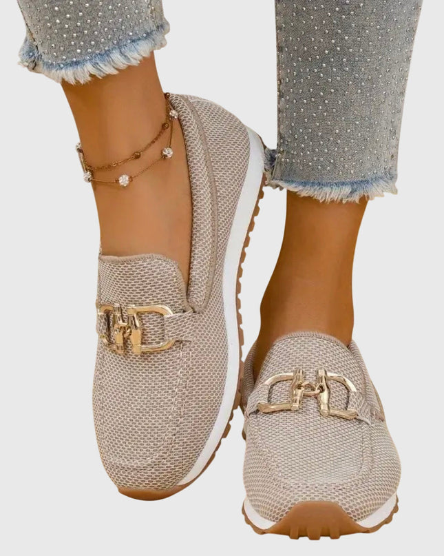 Loafers For Women | Decorative Hardware Closed Toe