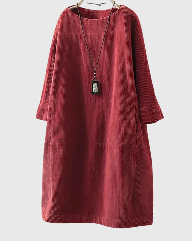 Grace | Relaxed Corduroy Midi Dress