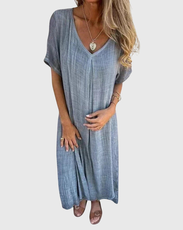 Fiona – Elegant Lightweight V-Neck Dress