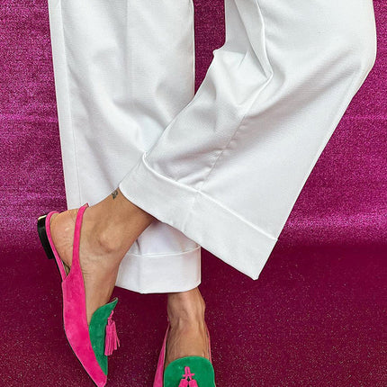Loafers for Women | Slingback Pointed Toe Tassel