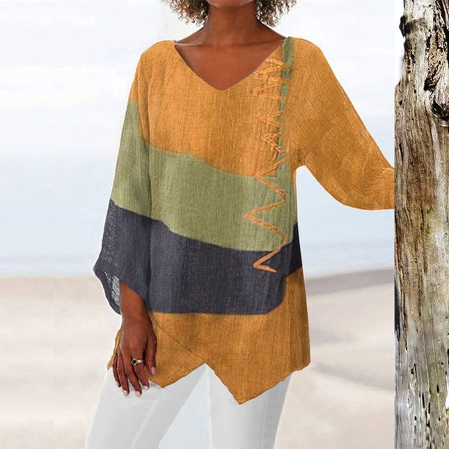 Women's Blouse | Block V-Neck