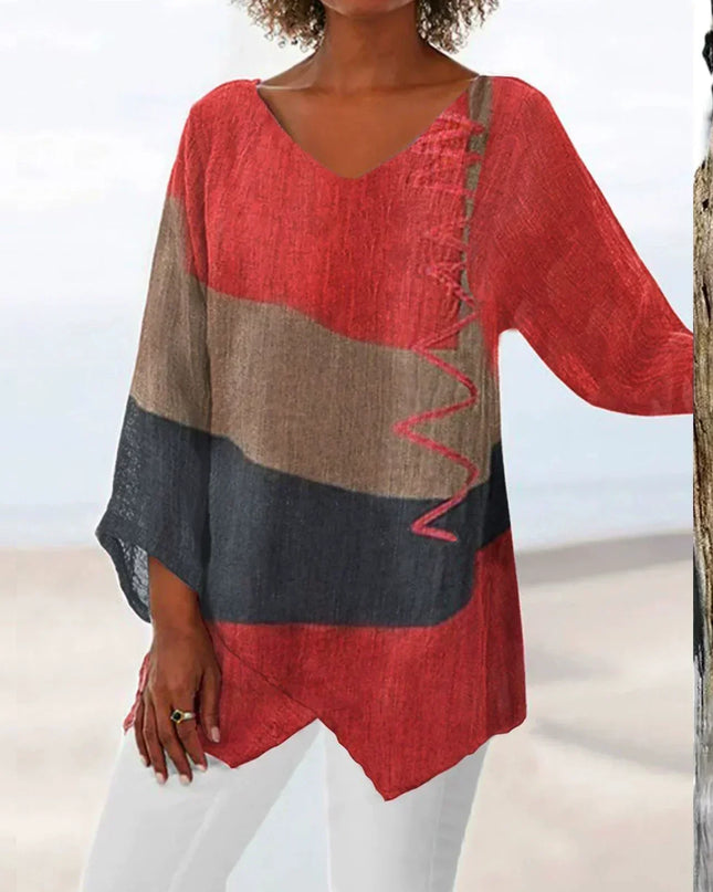 Women's Blouse | Block V-Neck