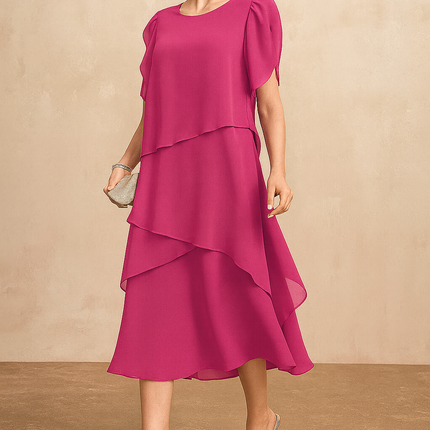 Women's Dress | Tiered Skirt Layers Midi
