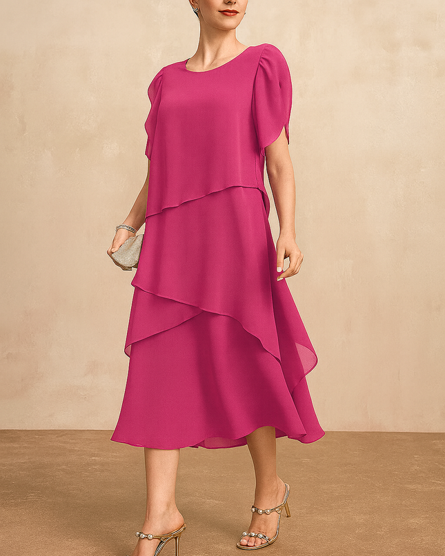 Women's Dress | Tiered Skirt Layers Midi