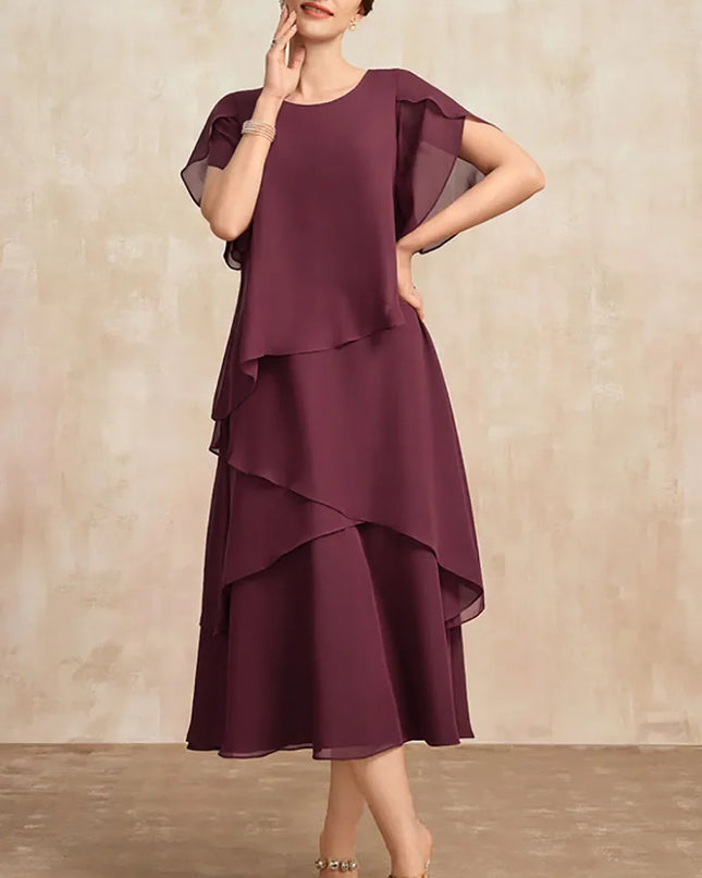 Women's Dress | Tiered Skirt Layers Midi