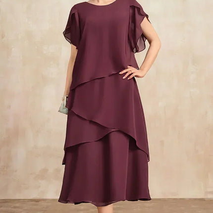 Women's Dress | Tiered Skirt Layers Midi
