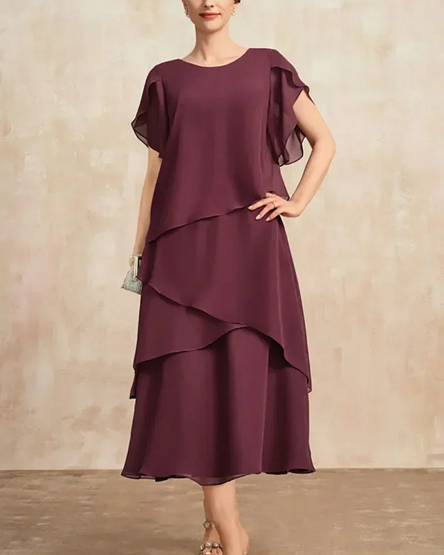 Women's Dress | Tiered Skirt Layers Midi