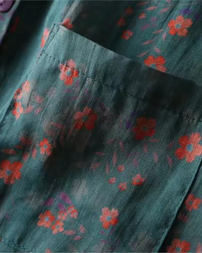 Women’s Shirt | Floral Half-Placket