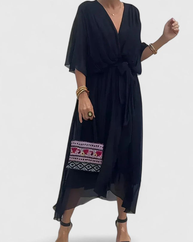 Nada | Elegant V Neck Dress