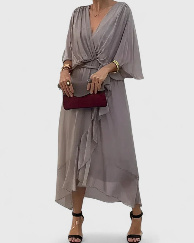 Nada | Elegant V Neck Dress