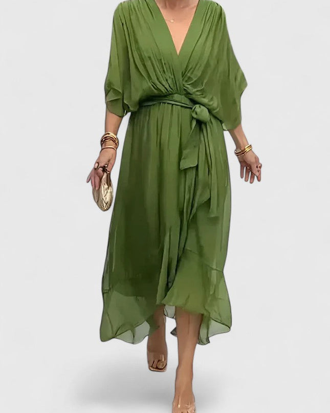 Nada | Elegant V Neck Dress