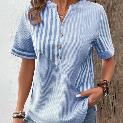 Women’s Blouse | Stripe Patchwork Design