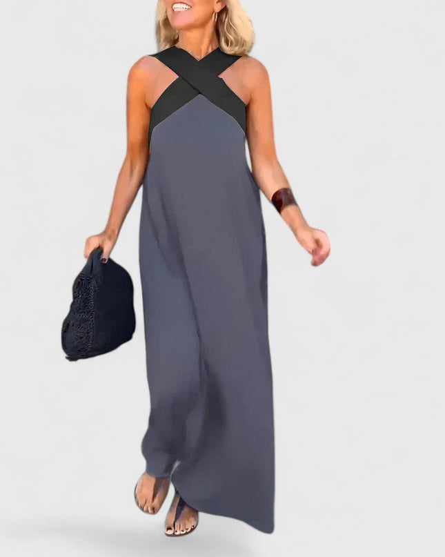 Evangeline| Elegant Crossback Dress