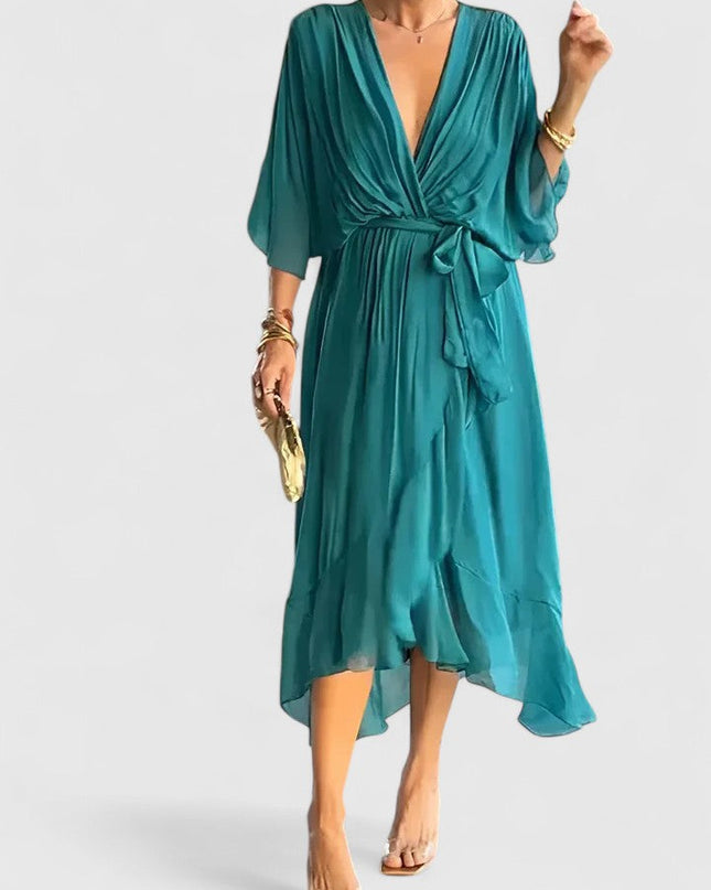 Nada | Elegant V Neck Dress
