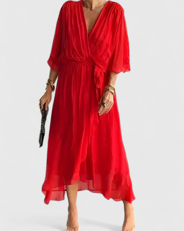 Nada | Elegant V Neck Dress