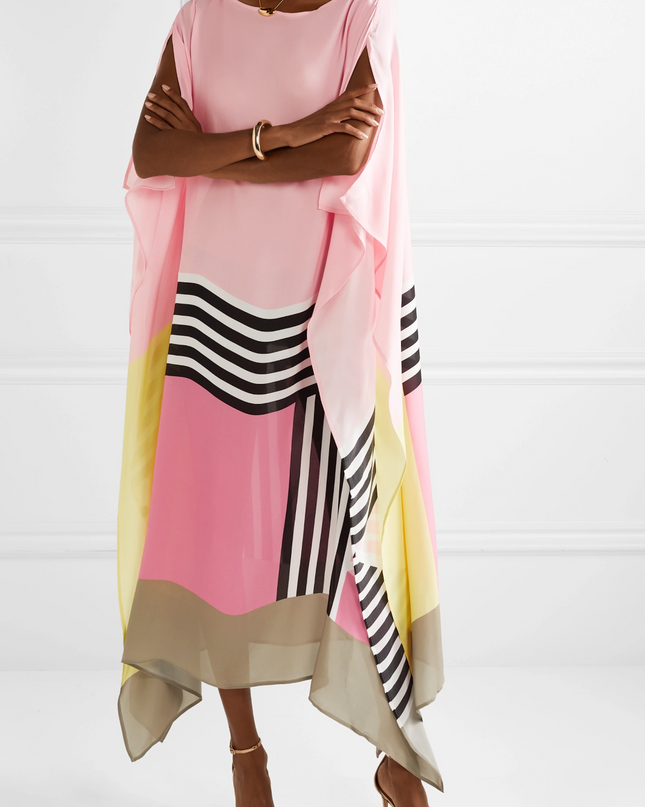 Valarie | Elegant Geometric Print Caftan