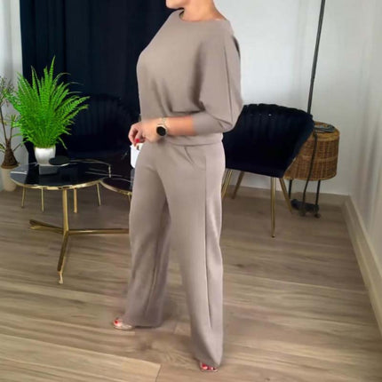 Elegant 3-Piece Set With Longline Cardigan, Top And Trousers