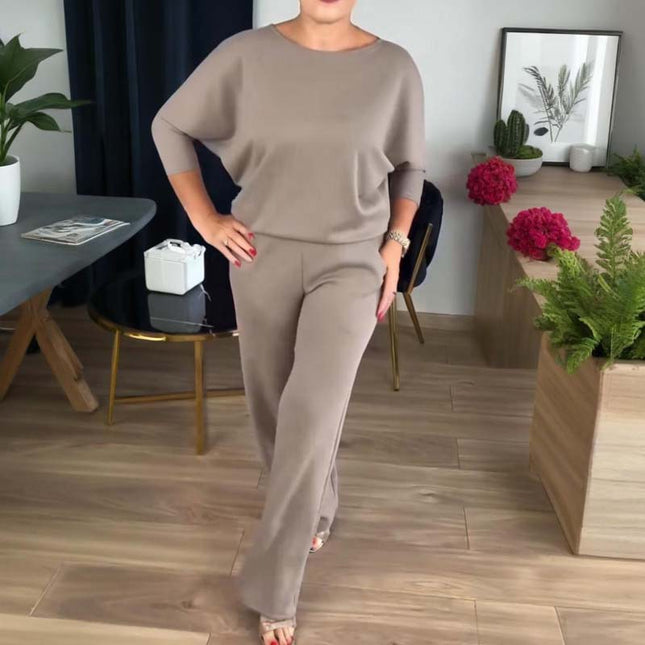 Elegant 3-Piece Set With Longline Cardigan, Top And Trousers