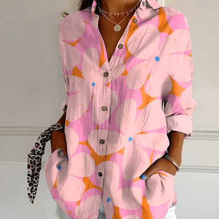 Women’s Blouse | Button-Front with Prints