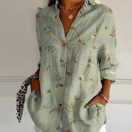 Women’s Blouse | Button-Front with Prints