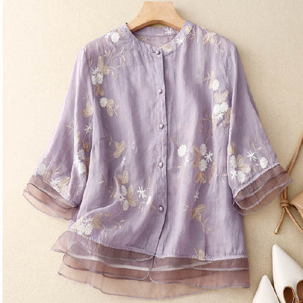 Women's Blouse | Embroidered Accents